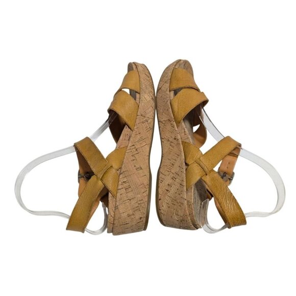 Korks By Kork-Ease Kalie Myrna Platform Wedge Leather Sandal Women's Size 8 - Picture 8 of 10